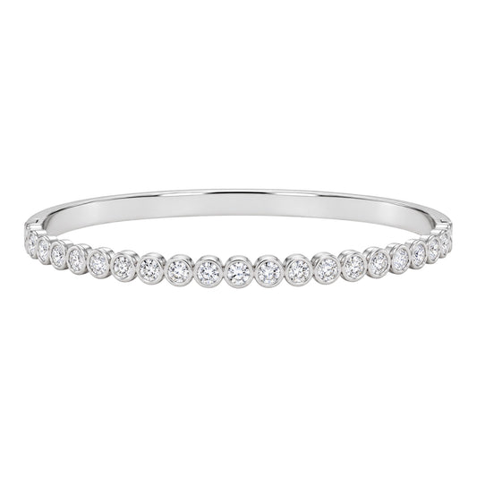 The Silver “Grace” Crystal Bangle