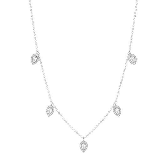The Silver “Teardrop” Dangle Necklace