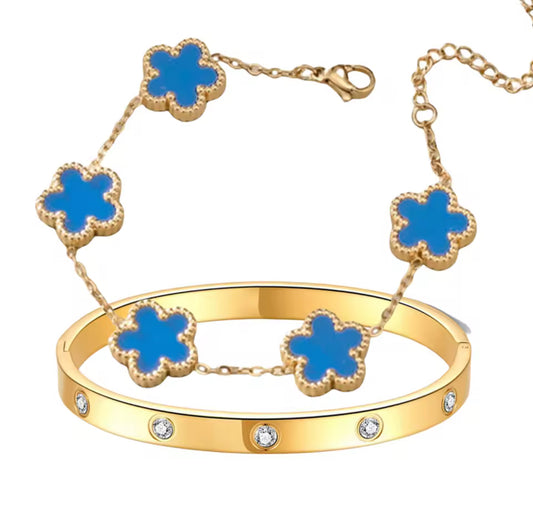 Gold/Blue clover stack (PRE-ORDER)