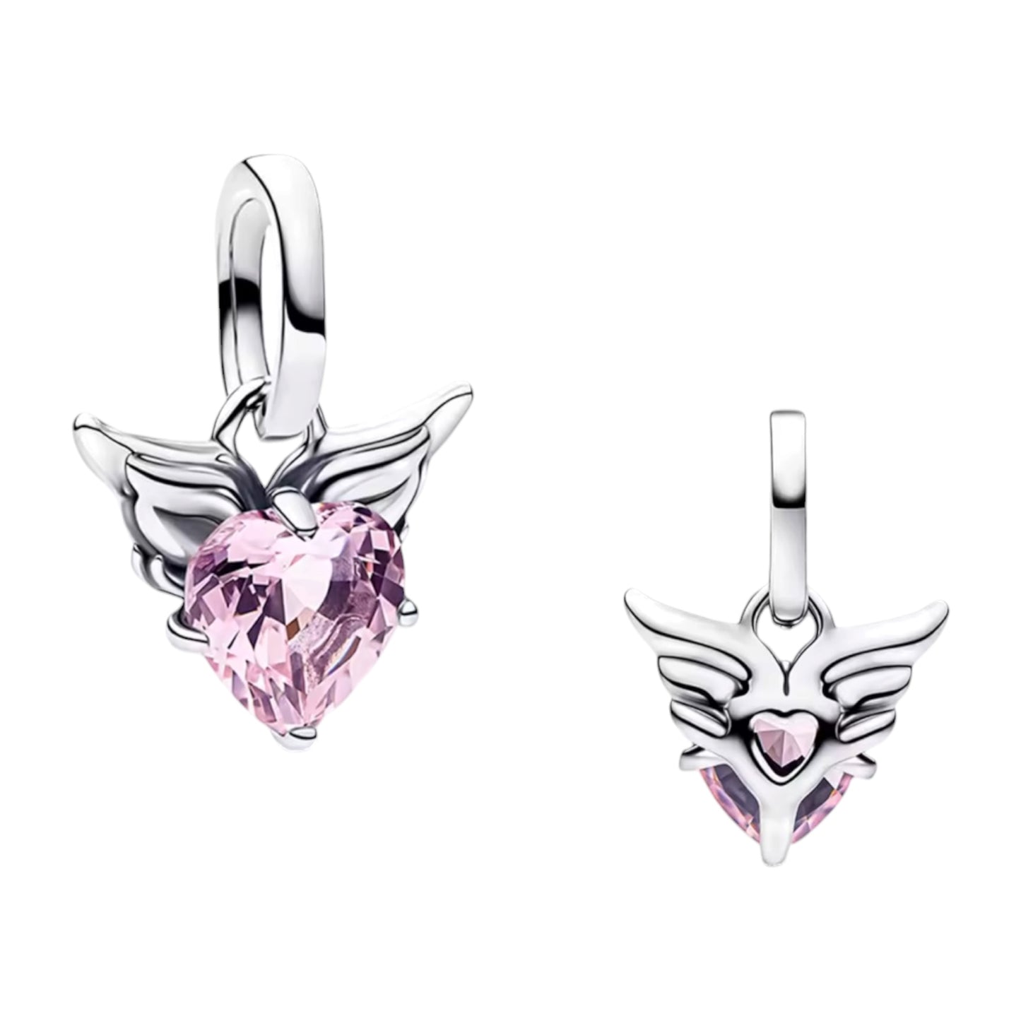 Pink Angel Wings Charm