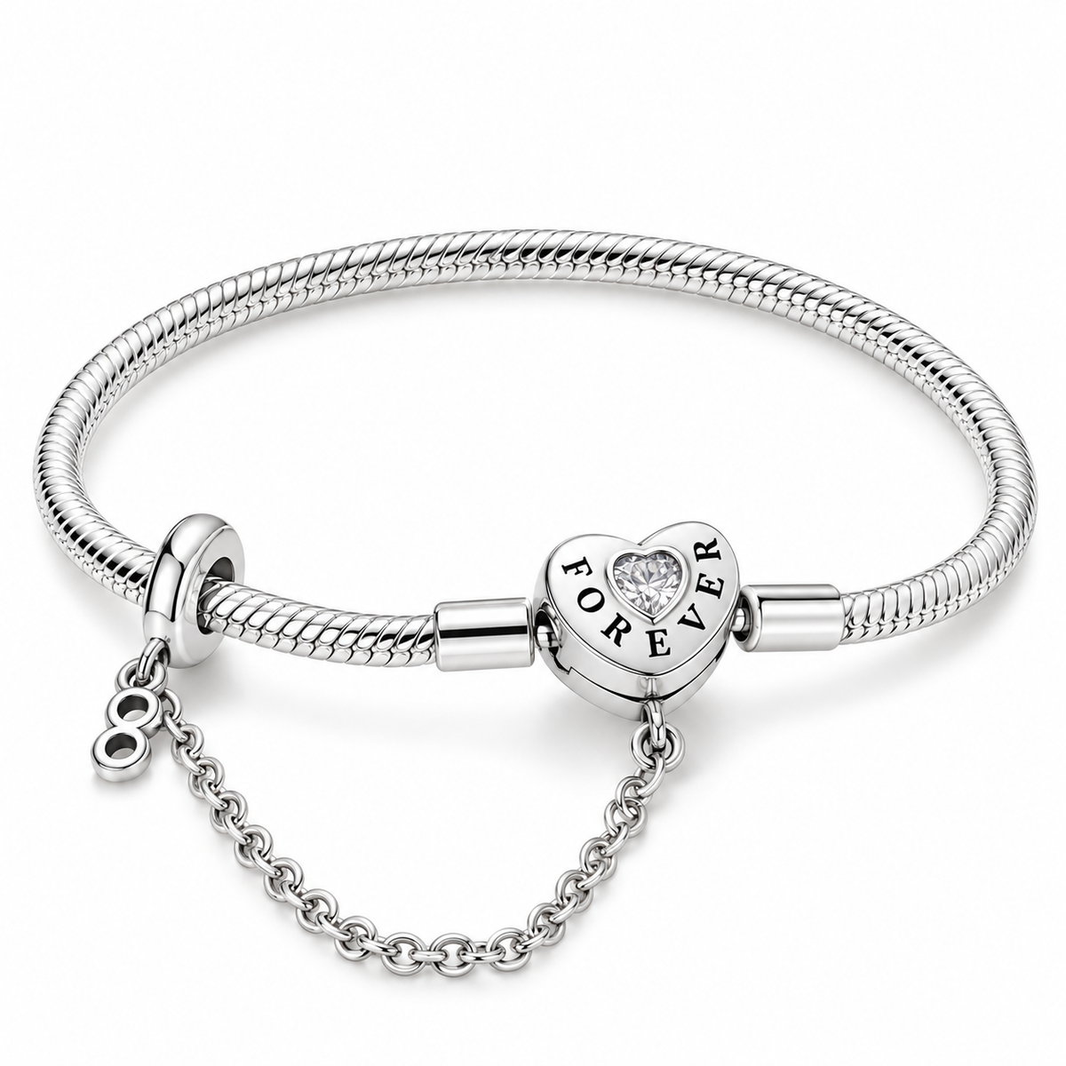 The Silver “Forever Love” Charm Bracelet