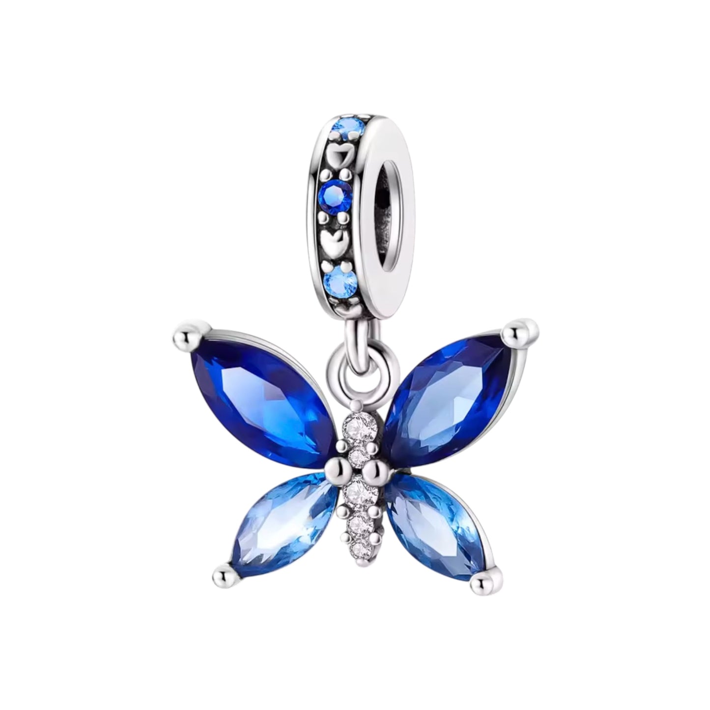 Blue Blossom Butterfly Charm