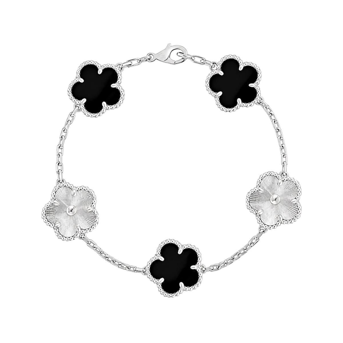 The Two-Toned Silver & Ash “Vanessa” Bracelet