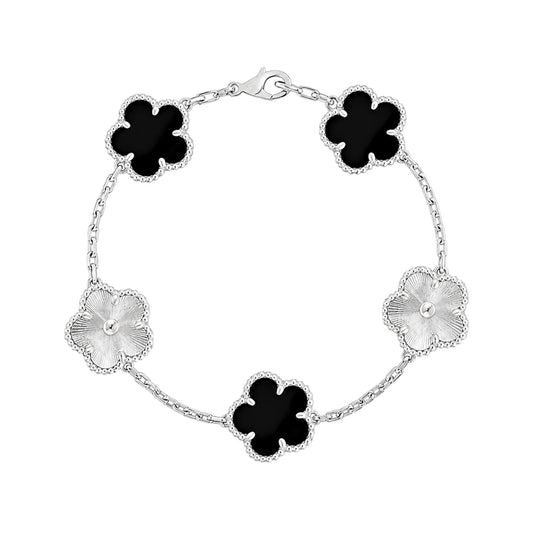The Two-Toned Silver & Ash “Vanessa” Bracelet