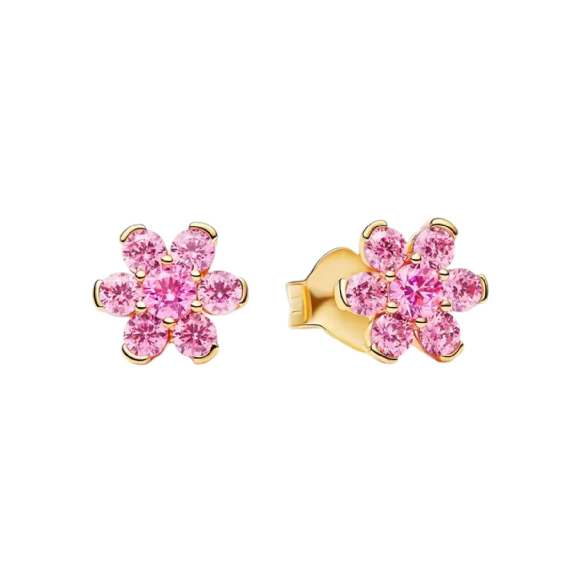 The Gold & Pink “Flower Bloom” Studs