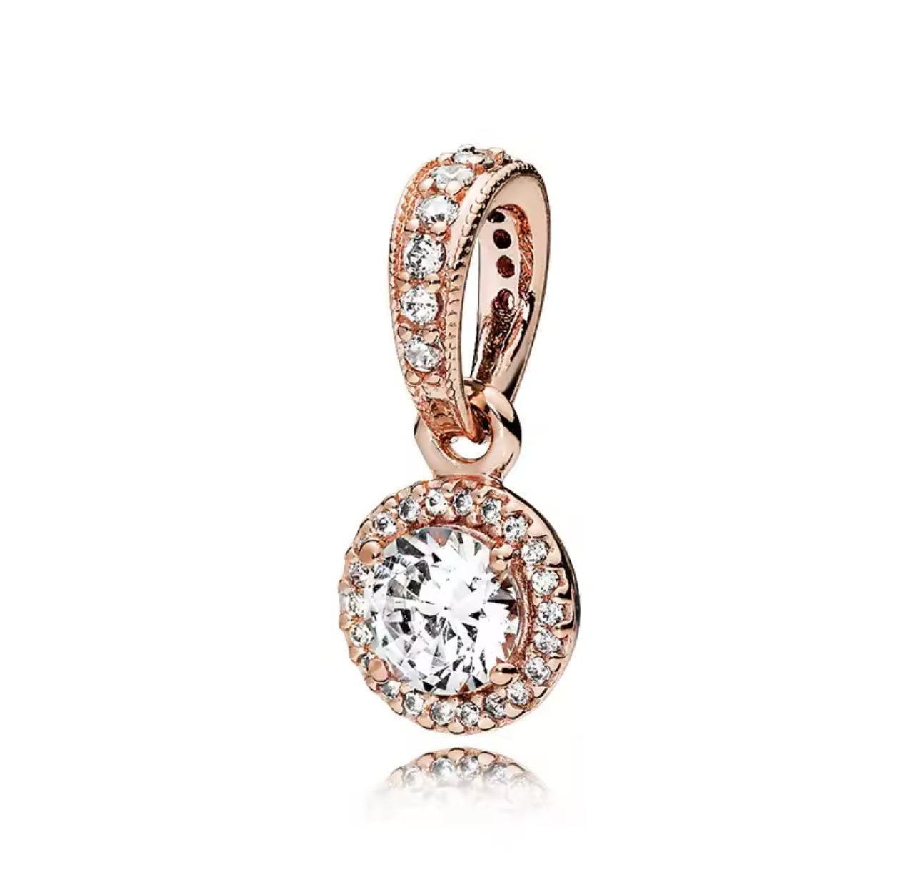 Rose gold diamond circle charm (PRE-ORDER)