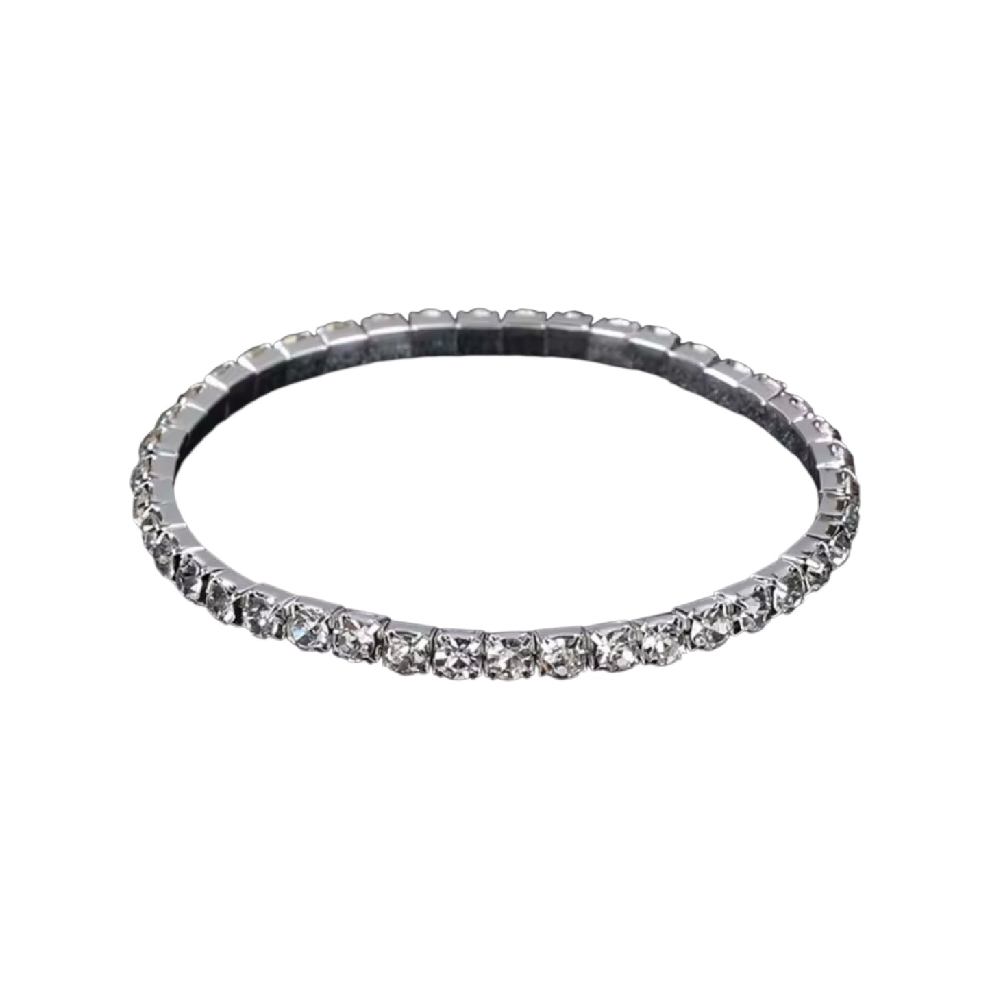 The Stretchy Silver Tennis Bracelet
