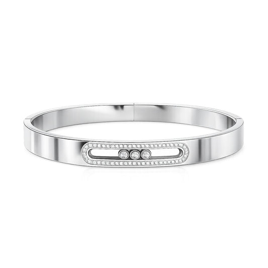 The Silver Diamond “Maddie” Bangle