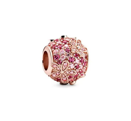 Rose gold bubble flower charm (PRE-ORDER)