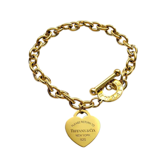 The Gold Heart Lock “Talia” Bracelet