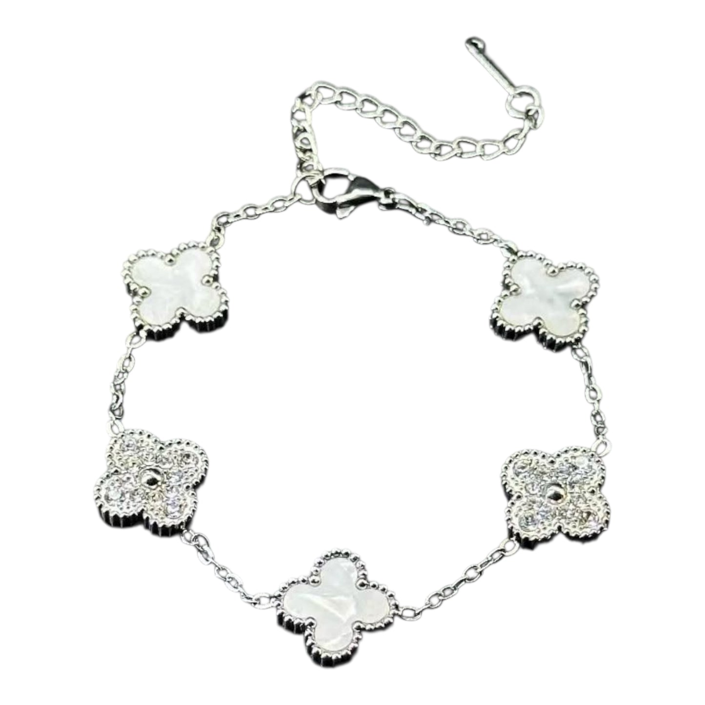 Pearl Bloom Clover Bracelet