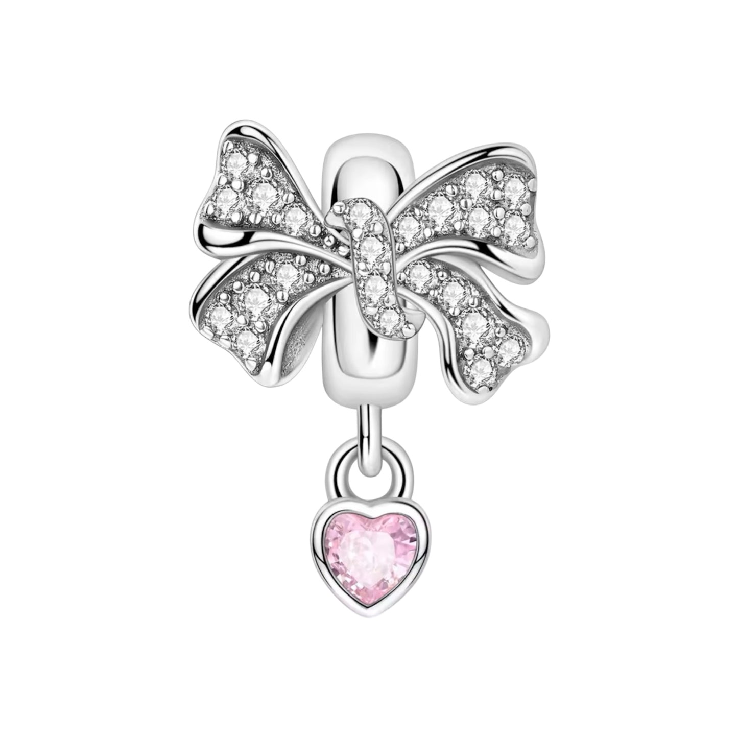 Diamond Bow Dangle Charm