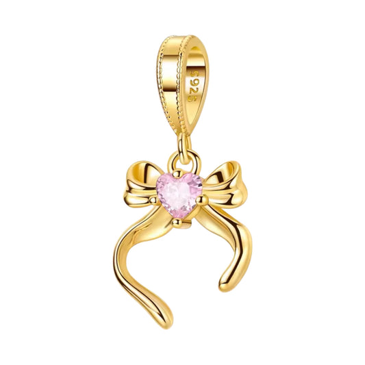 Gold Dangle Bow Charm