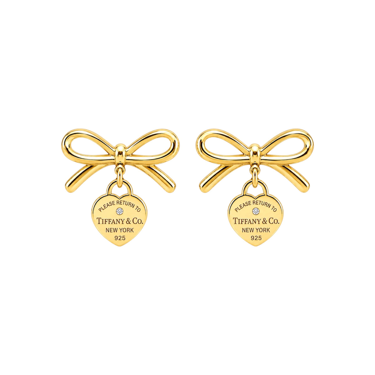 The Gold Dangle Bow “Talia” Earrings