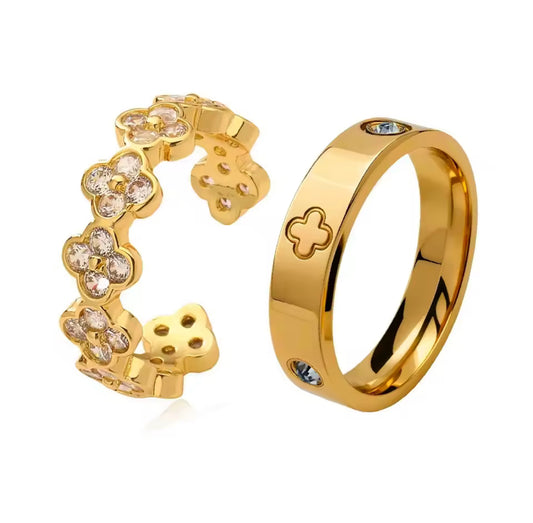 Gold Sofia ring stack (PRE-ORDER)
