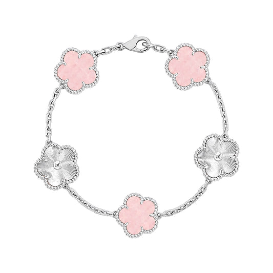 The Two-Toned Silver & Blush “Vanessa” Bracelet