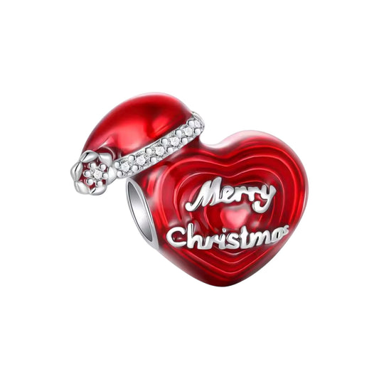 Merry Christmas Heart Charm