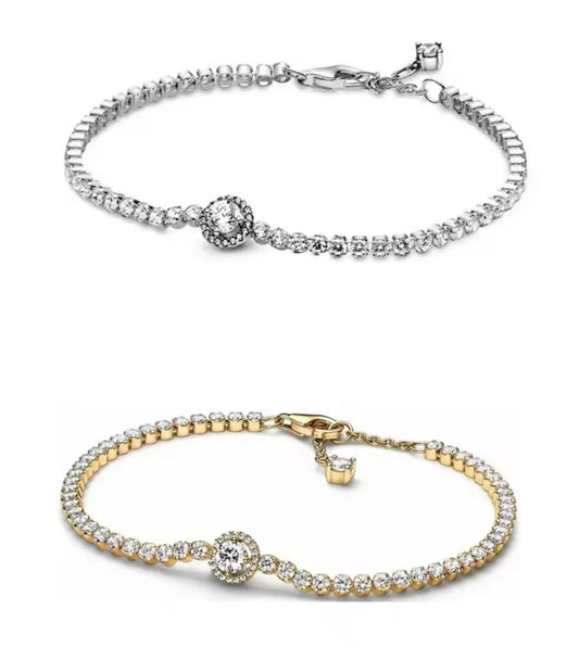 Circle diamond tennis bracelet (PRE-ORDER)