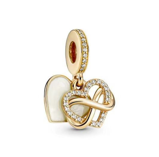Infinity double heart charm (PRE-ORDER)