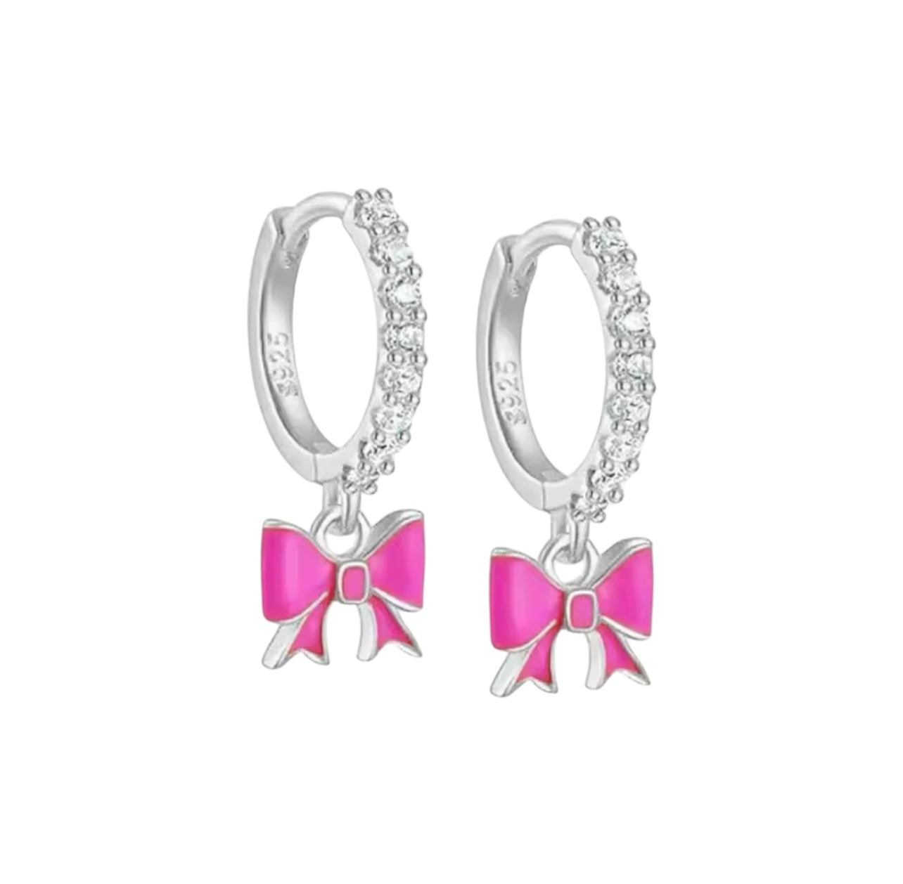 Diamond bow huggies (PRE-ORDER)
