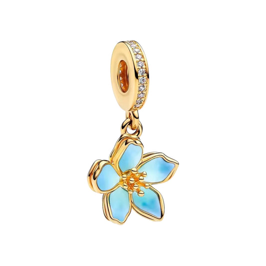 Gold Dangle Flower Charm