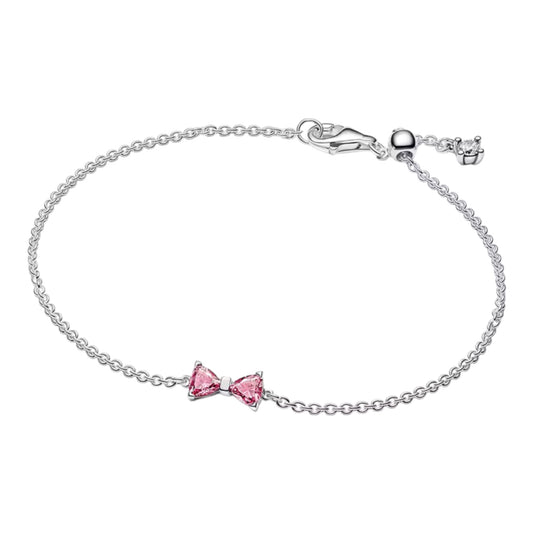 Sparkle Pink Bow Bracelet
