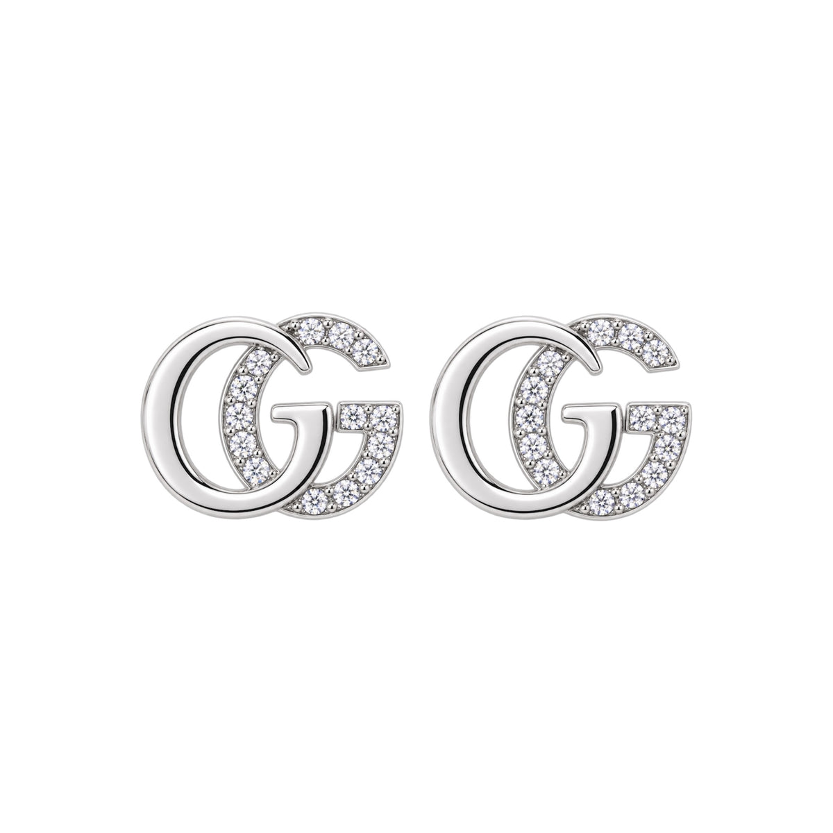 The Silver Diamond GG “Gemma” Earrings