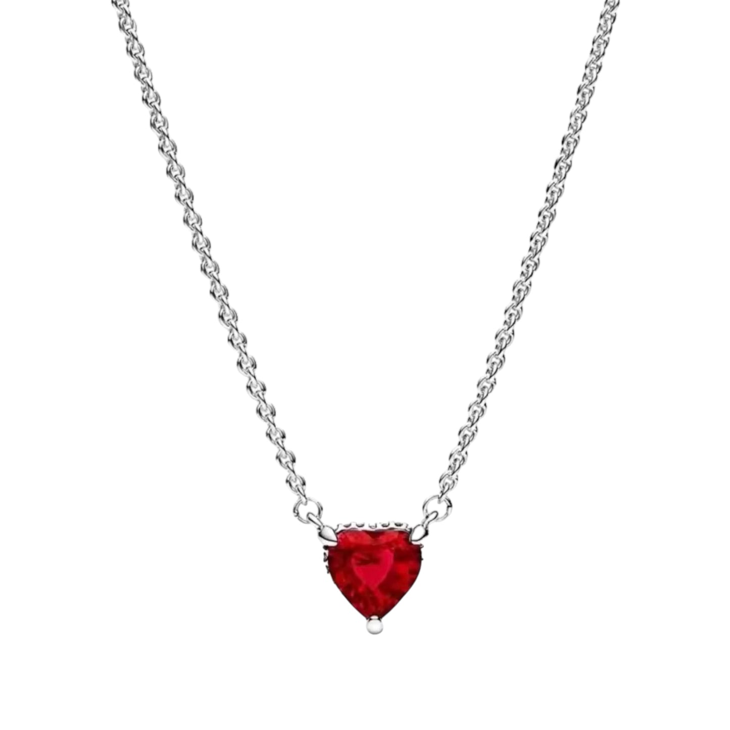 Ruby Red Heart Necklace