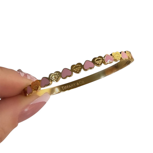 The Baby Pink “Talia” Heart Bangle