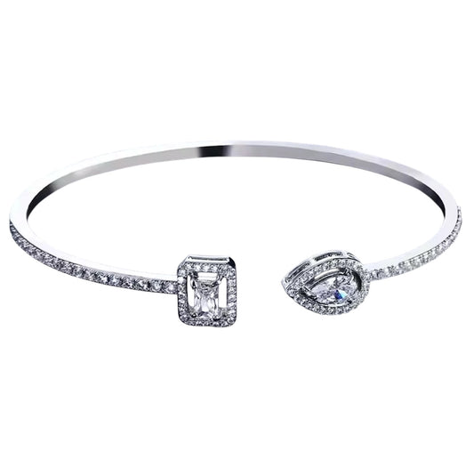 Silver Teardrop bangle