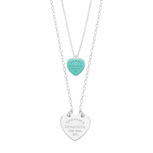 The Turquoise & Silver Heart “Talia” Necklace