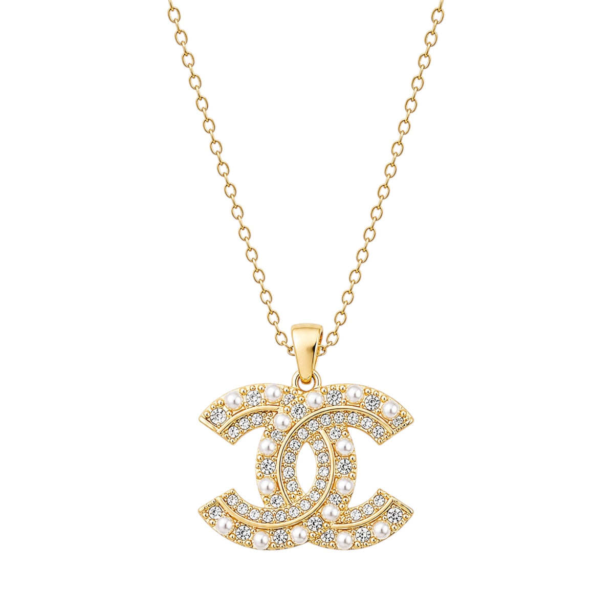 The Gold Diamond & Pearl “Cassie” Necklace
