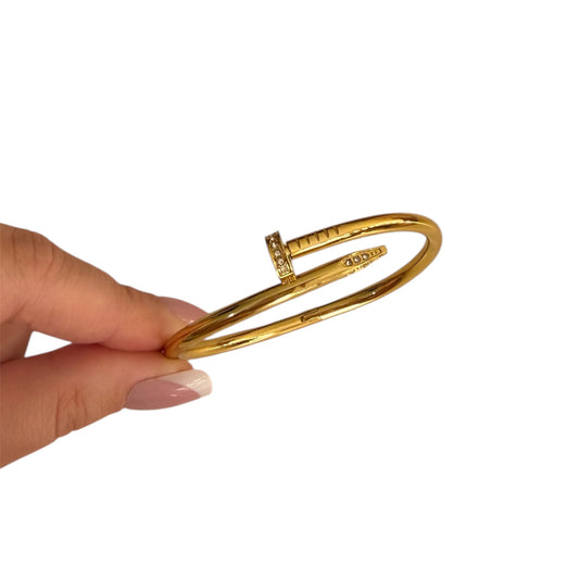 The Gold “Camilla” Diamond Top Bangle