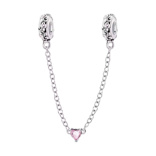 Diamond Heart Safety Chain