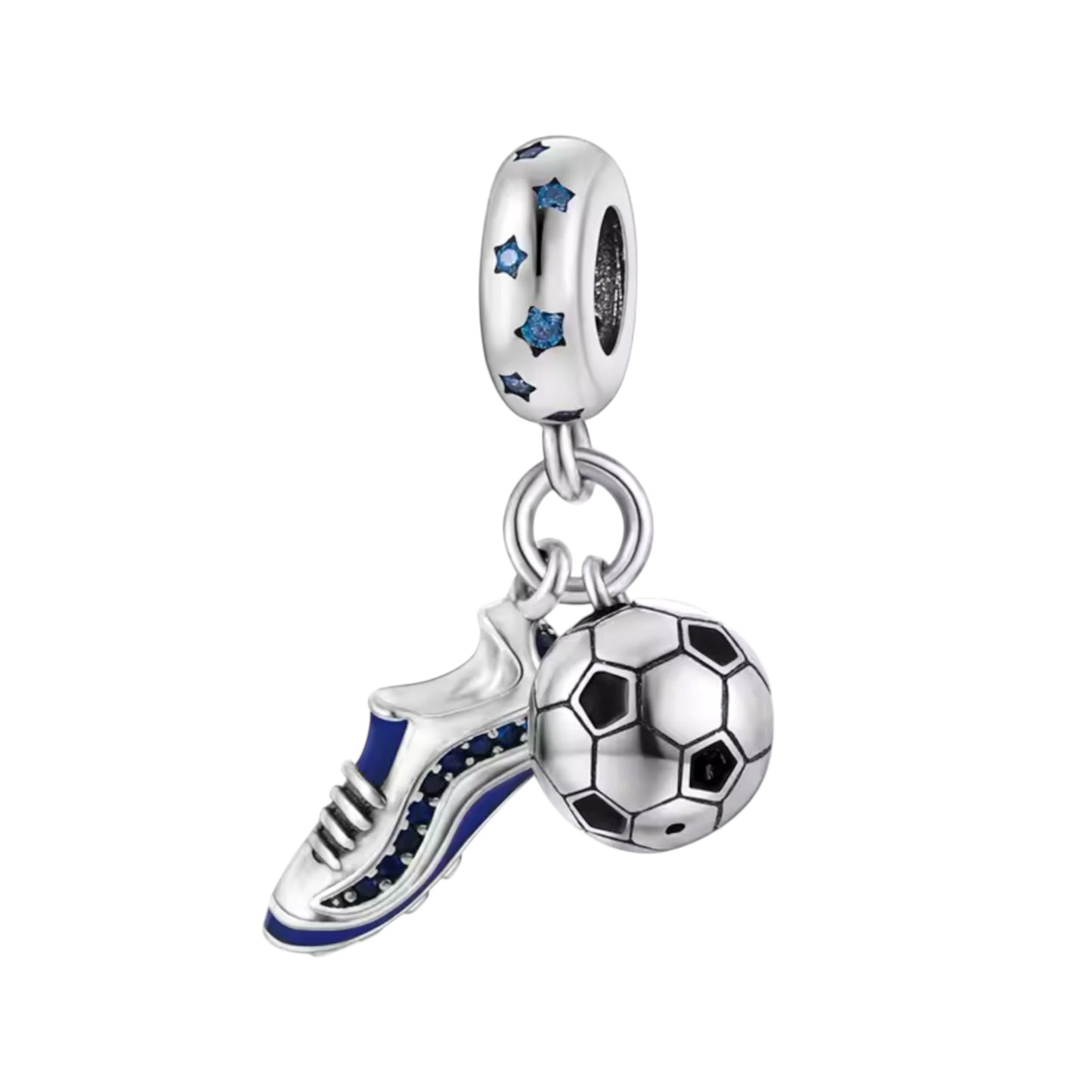 I Love Football Charm