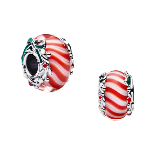 The “Candy Cane Sweetheart” Charm