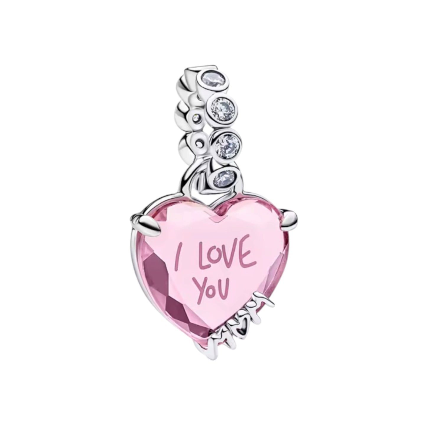 I Love You Crystal Charm