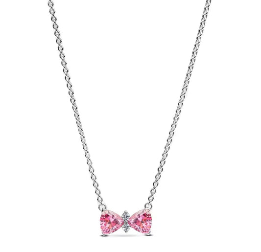 Pink Butterfly Bow Necklace (PRE-ORDER)