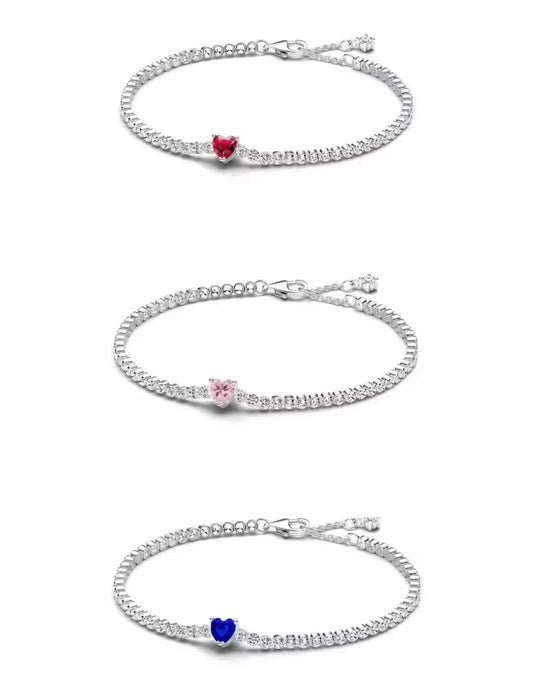 Heart tennis bracelet (PRE-ORDER)