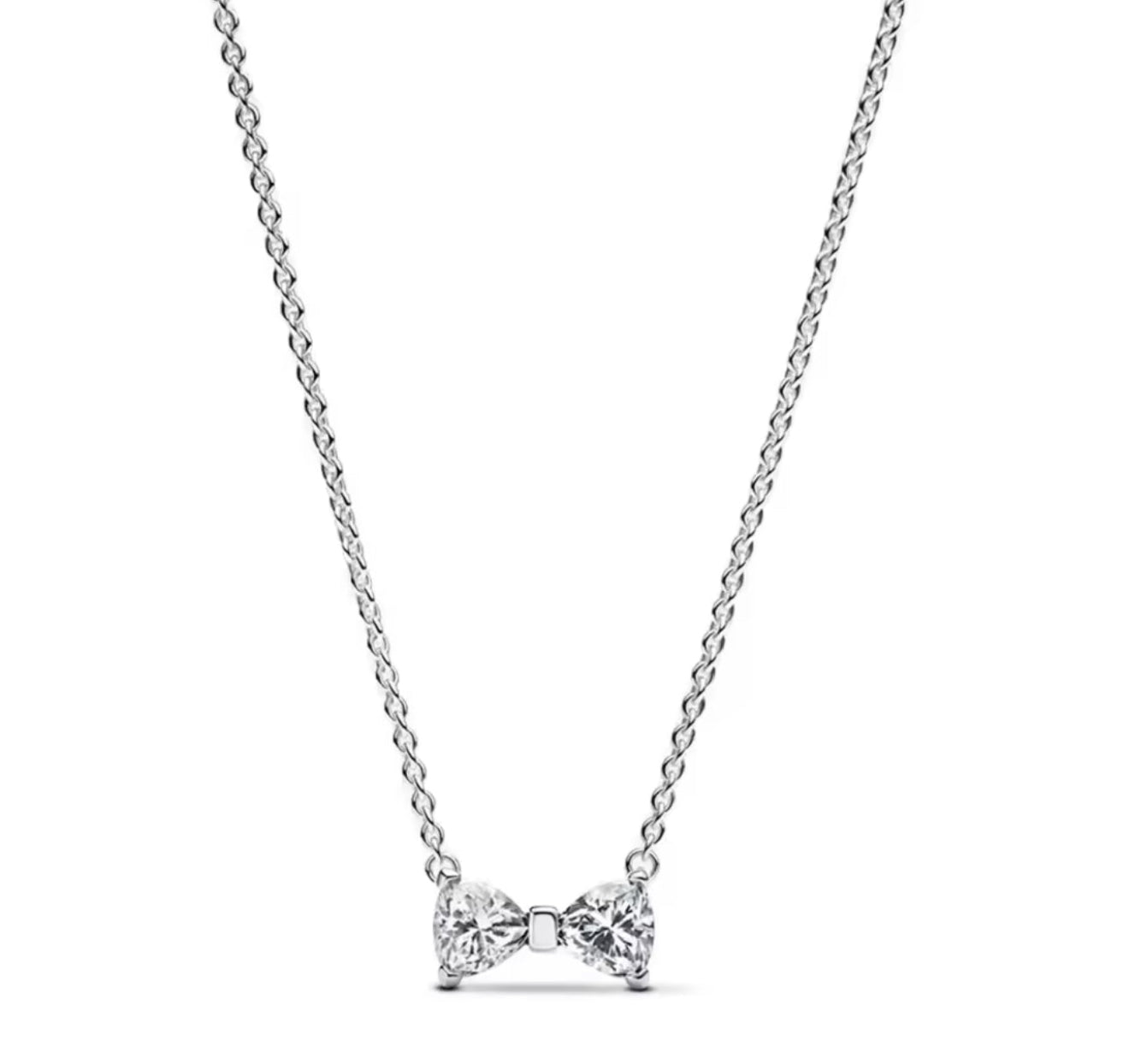 Sparkle Silver Bow Necklace (PRE-ORDER)