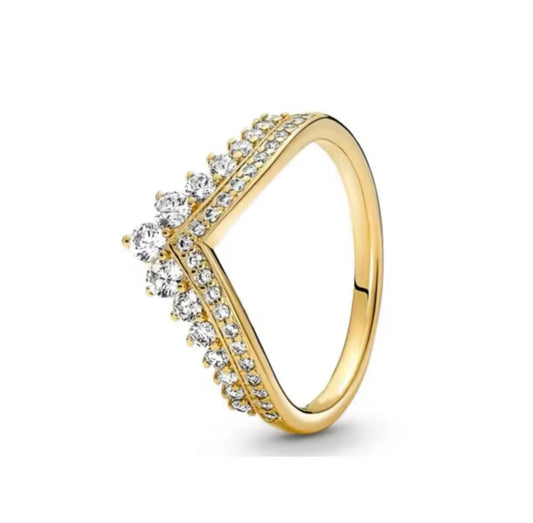 Gold Princess Wishbone Ring (PRE-ORDER)