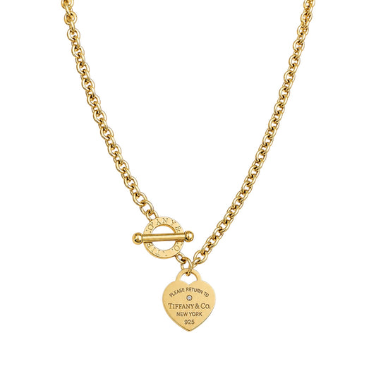 The Gold Heart Lock “Talia” Necklace