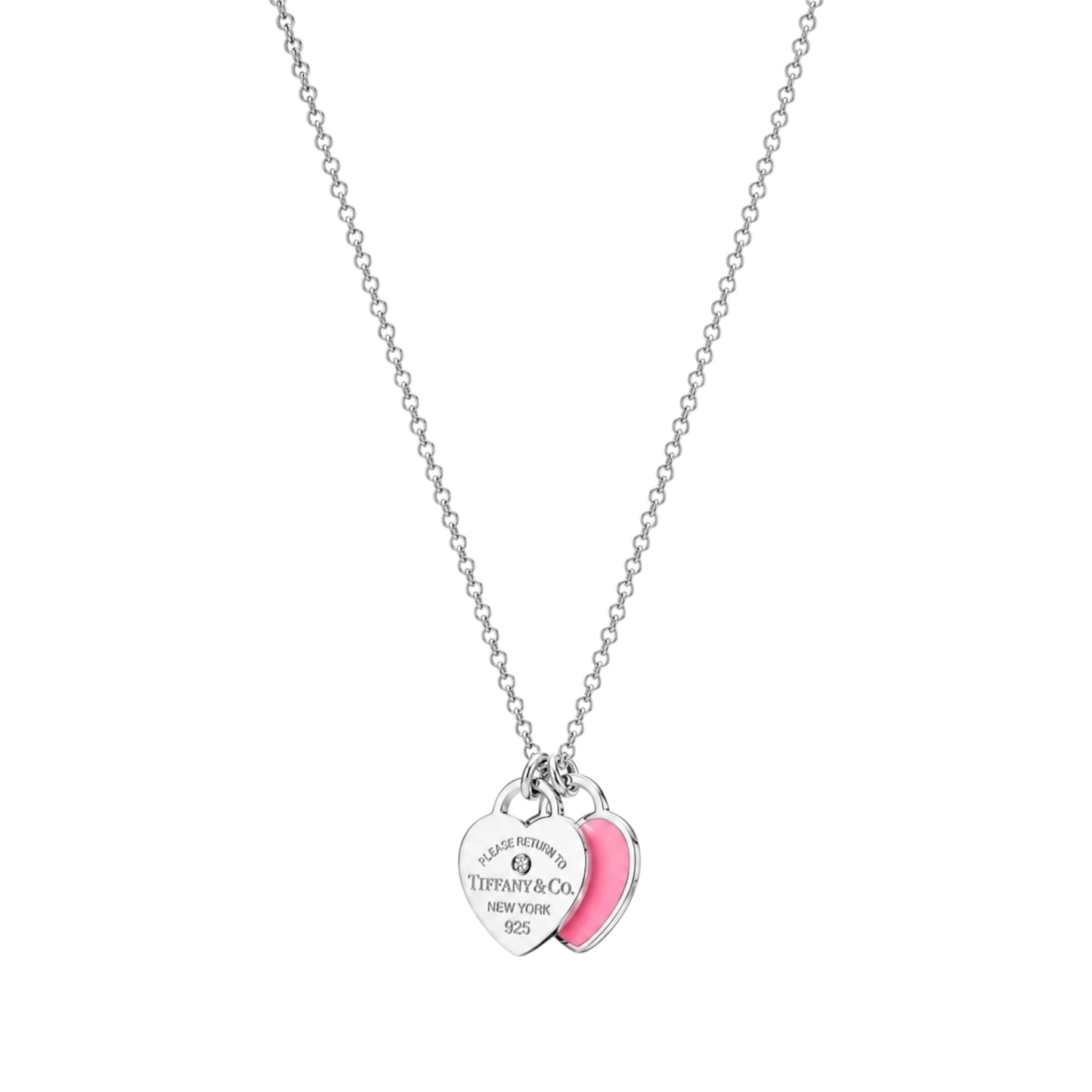 The Pink Double Heart Diamond “Talia” Necklace