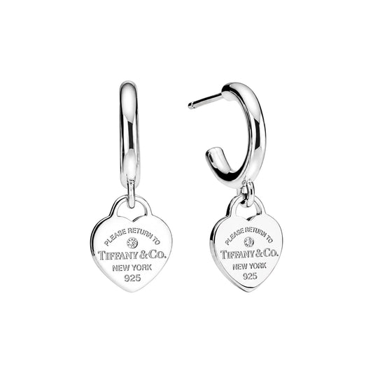The Diamond Heart “Talia” Hoops