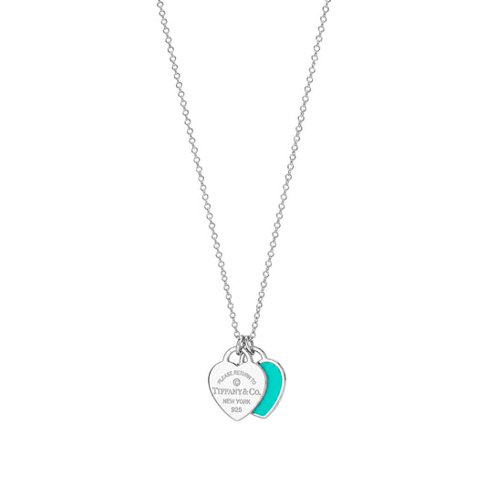 The Turquoise Double Heart “Talia” Necklace