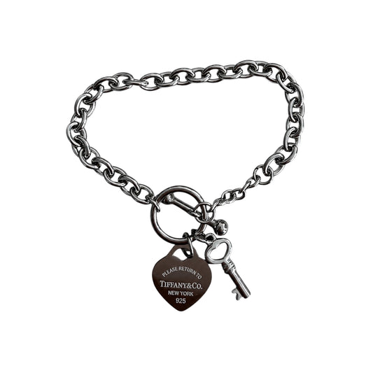 The Pink Heart & Key “Talia” Bracelet