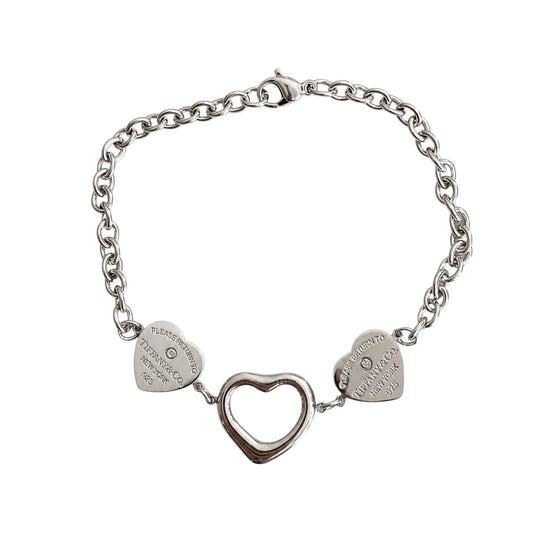 The Diamond Triple Heart “Talia” Bracelet