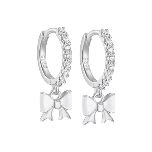 White Diamond Bow Huggies (PRE-ORDER)