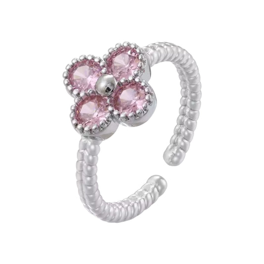 Silver & Pink Sofia Ring (PRE-ORDER)