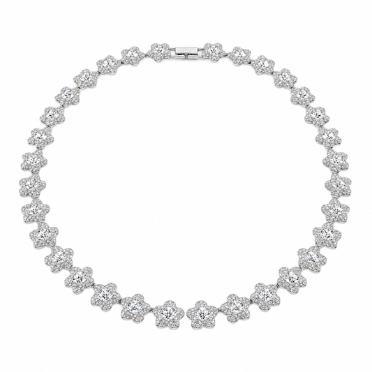 The Diamond Flower “Ariana” Necklace